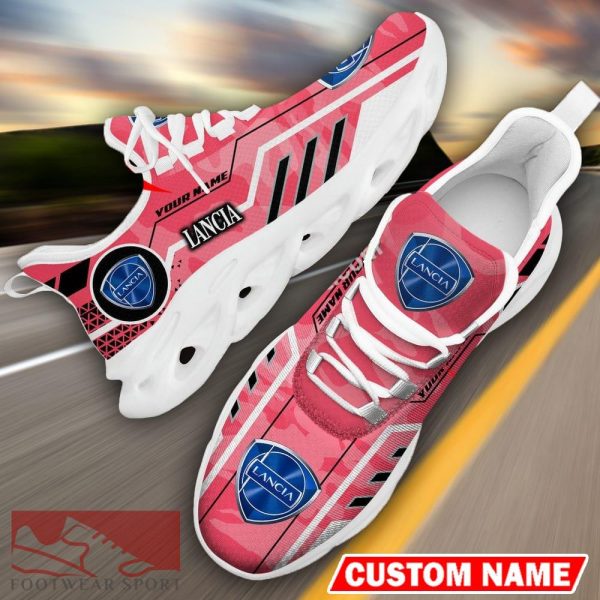 Custom Name Lancia Logo Camo Pink Max Soul Sneakers Racing Car And Motorcycle Chunky Sneakers - Lancia Logo Racing Car Tractor Farmer Max Soul Shoes Personalized Photo 15