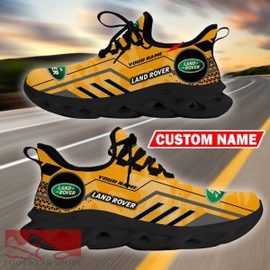 Custom Name Land Rover Logo Camo Yellow Max Soul Sneakers Racing Car And Motorcycle Chunky Sneakers - Land Rover Logo Racing Car Tractor Farmer Max Soul Shoes Personalized Photo 3
