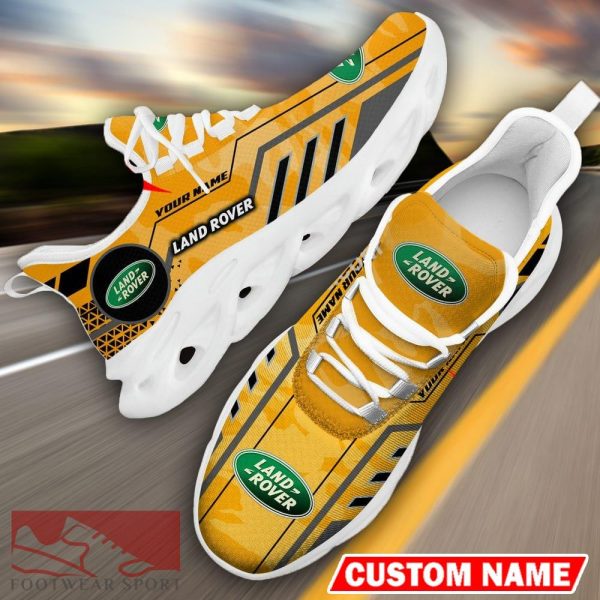 Custom Name Land Rover Logo Camo Yellow Max Soul Sneakers Racing Car And Motorcycle Chunky Sneakers - Land Rover Logo Racing Car Tractor Farmer Max Soul Shoes Personalized Photo 12