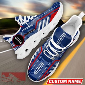Custom Name Lincoln Logo Camo Blue Max Soul Sneakers Racing Car And Motorcycle Chunky Sneakers - Lincoln Logo Racing Car Tractor Farmer Max Soul Shoes Personalized Photo 18