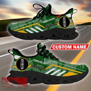 Custom Name Lincoln Logo Camo Green Max Soul Sneakers Racing Car And Motorcycle Chunky Sneakers - Lincoln Logo Racing Car Tractor Farmer Max Soul Shoes Personalized Photo 7