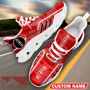 Custom Name Lincoln Logo Camo Red Max Soul Sneakers Racing Car And Motorcycle Chunky Sneakers - Lincoln Logo Racing Car Tractor Farmer Max Soul Shoes Personalized Photo 14