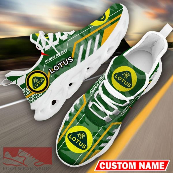 Custom Name Lotus Logo Camo Green Max Soul Sneakers Racing Car And Motorcycle Chunky Sneakers - Lotus Logo Racing Car Tractor Farmer Max Soul Shoes Personalized Photo 17