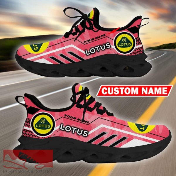 Custom Name Lotus Logo Camo Pink Max Soul Sneakers Racing Car And Motorcycle Chunky Sneakers - Lotus Logo Racing Car Tractor Farmer Max Soul Shoes Personalized Photo 5