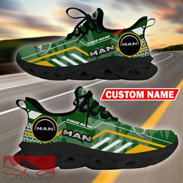 Custom Name Man Logo Camo Green Max Soul Sneakers Racing Car And Motorcycle Chunky Sneakers - Man Logo Racing Car Tractor Farmer Max Soul Shoes Personalized Photo 7