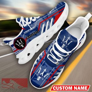 Custom Name Maserati Logo Camo Blue Max Soul Sneakers Racing Car And Motorcycle Chunky Sneakers - Maserati Logo Racing Car Tractor Farmer Max Soul Shoes Personalized Photo 18
