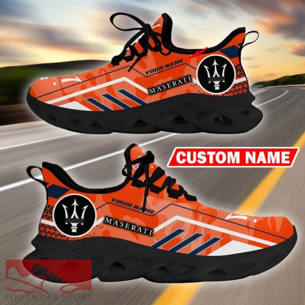 Custom Name Maserati Logo Camo Orange Max Soul Sneakers Racing Car And Motorcycle Chunky Sneakers - Maserati Logo Racing Car Tractor Farmer Max Soul Shoes Personalized Photo 9