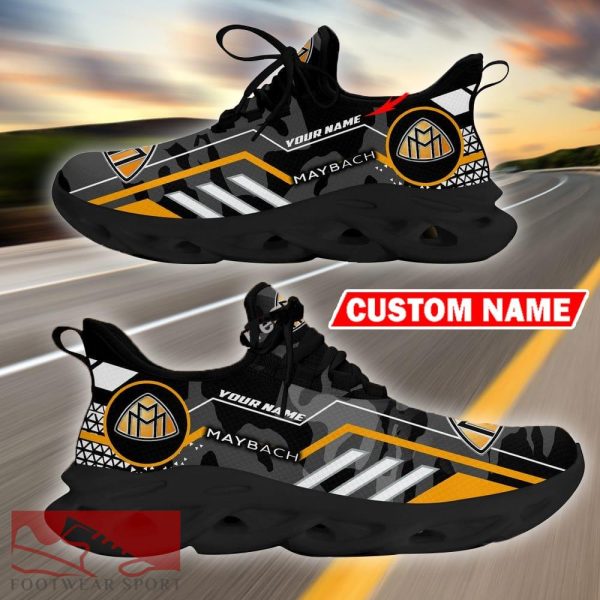 Custom Name Maybach Logo Camo Black Max Soul Sneakers Racing Car And Motorcycle Chunky Sneakers - Maybach Logo Racing Car Tractor Farmer Max Soul Shoes Personalized Photo 1