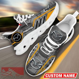 Custom Name Mazda Logo Camo Grey Max Soul Sneakers Racing Car And Motorcycle Chunky Sneakers - Mazda Logo Racing Car Tractor Farmer Max Soul Shoes Personalized Photo 13