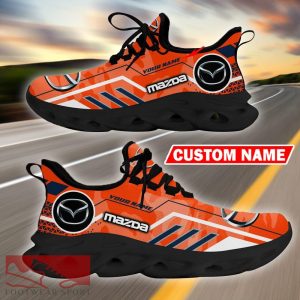 Custom Name Mazda Logo Camo Orange Max Soul Sneakers Racing Car And Motorcycle Chunky Sneakers - Mazda Logo Racing Car Tractor Farmer Max Soul Shoes Personalized Photo 9
