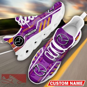 Custom Name Mazda Logo Camo Purple Max Soul Sneakers Racing Car And Motorcycle Chunky Sneakers - Mazda Logo Racing Car Tractor Farmer Max Soul Shoes Personalized Photo 16