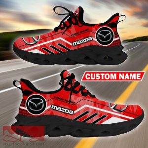 Custom Name Mazda Logo Camo Red Max Soul Sneakers Racing Car And Motorcycle Chunky Sneakers - Mazda Logo Racing Car Tractor Farmer Max Soul Shoes Personalized Photo 4