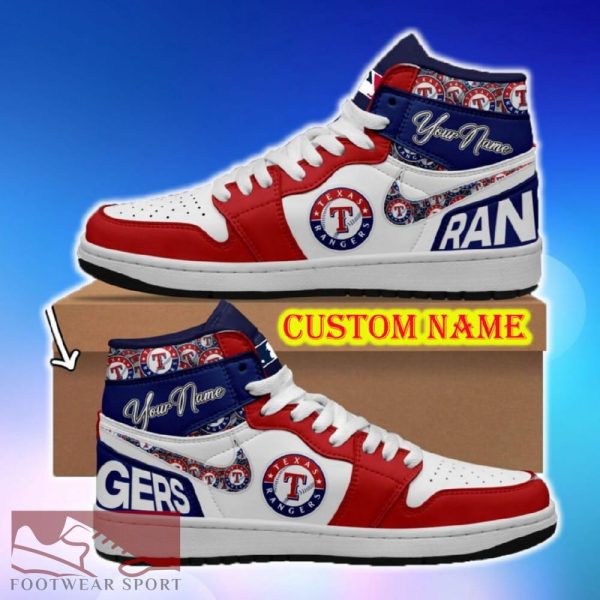 MLB Texas Rangers Air Jordan HighTop Shoes Ideas Custom Name Gift Fans Hightop Sneakers - MLB Texas Rangers Air Jordan HighTop Shoes Ideas Custom Name Gift Fans Hightop Sneakers