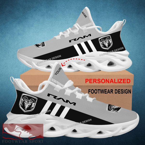 Car Racing RAM Pickup Truck Style Chunky Shoes New Design Gift Fans Max Soul Sneakers Personalized - Car Racing RAM Pickup Truck Logo New Style Chunky Shoes Photo 2
