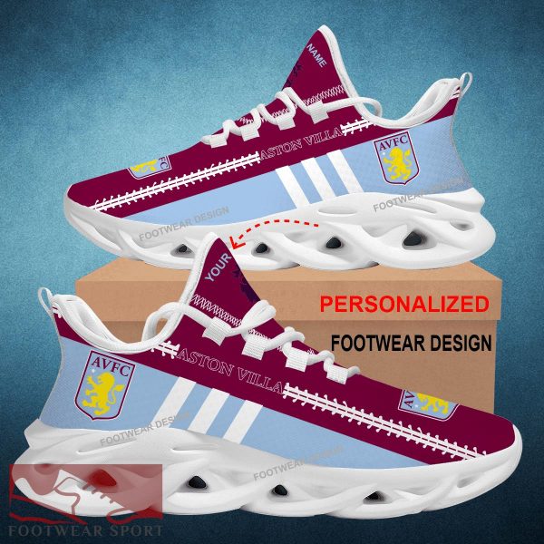 EPL Aston Villa Chunky Shoes New Design Gift Fans Max Soul Sneakers Personalized - EPL Aston Villa Logo New Chunky Shoes Photo 2