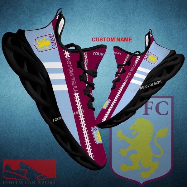 EPL Aston Villa Chunky Shoes New Design Gift Fans Max Soul Sneakers Personalized - EPL Aston Villa Logo New Chunky Shoes Photo 1